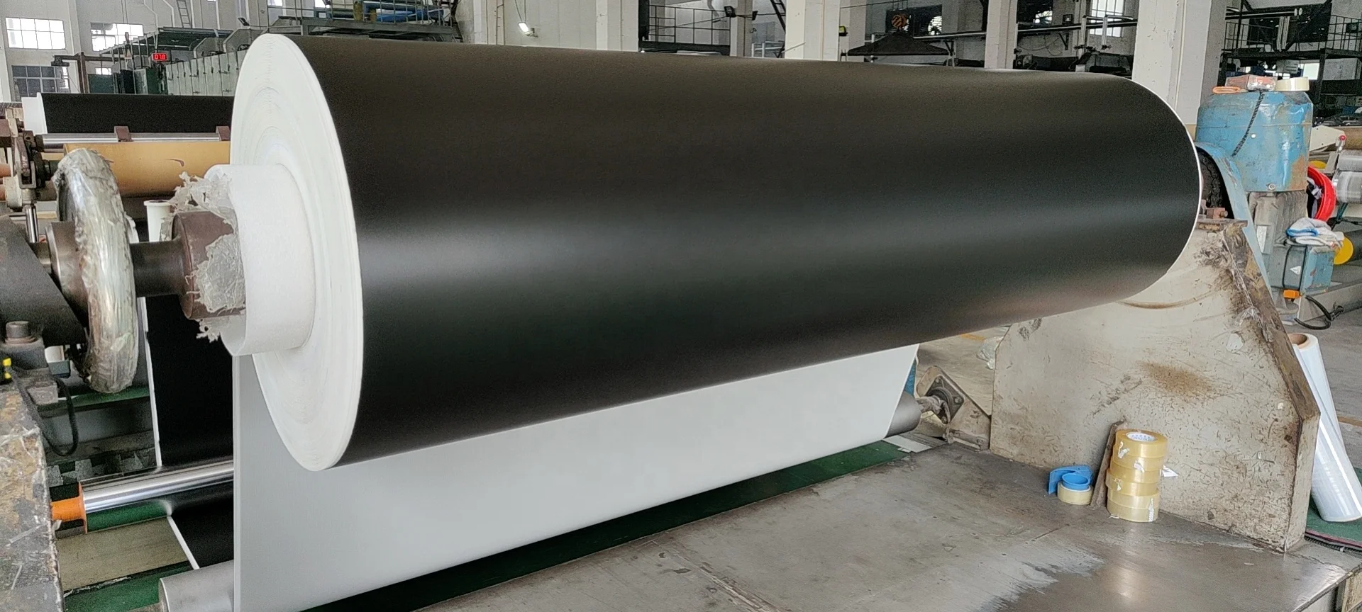 Black color PU conveyor belt for Textile Printing 2.2mm Polyurethane conveyor belt black matt