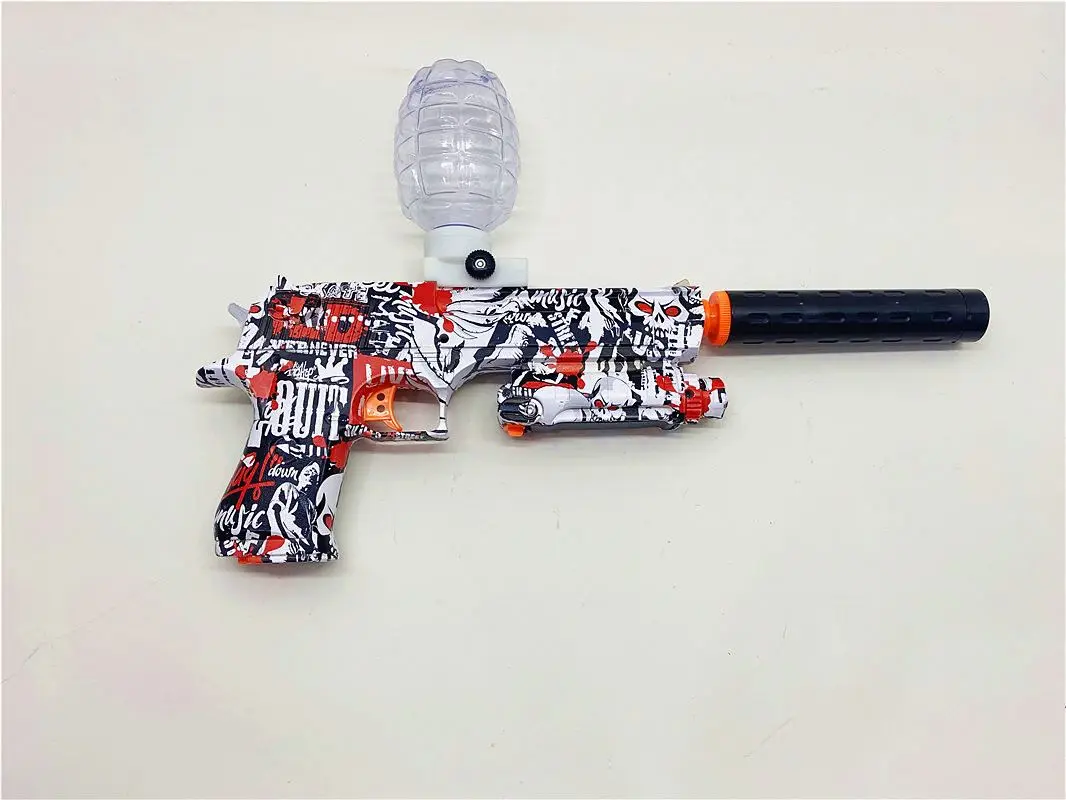 gel ball 7-8mm Graffiti electric high-speed burst Desert eagle soft bullet spherical kids trendy fighting toy gun  ball blaster