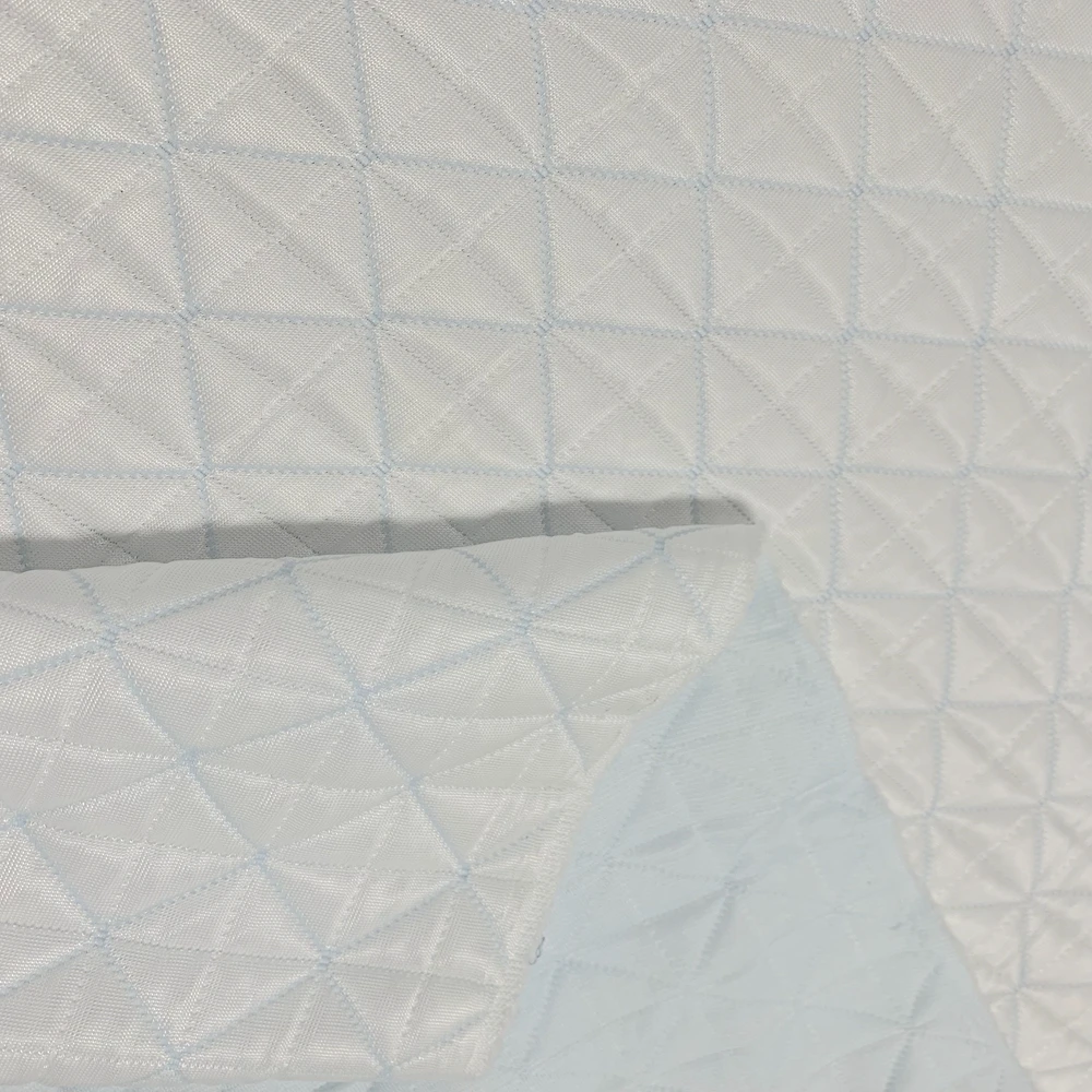 Soft Cool Fabric for Kid Bed Ice Silk Fabric 100% Polyester Roll Air Layer Knitted Jacquard Fabric