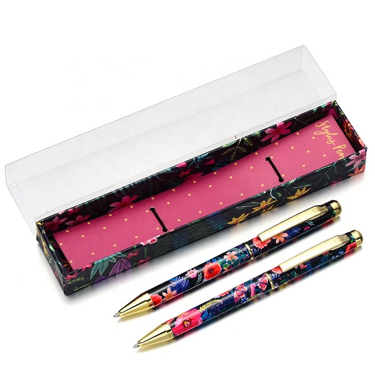 Два в одной коробке с полностью печатным логотипом, набор ручек на заказ в коробке на заказ