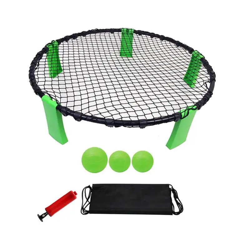 Beach Volleyball Game Set Mini Outdoor Team Sports Lawn Fitness Equipment With 3 Balls Volleyball Net