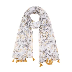 2022 New Floral Print Long Scarf Korean Style Large Neck Scarf Shawl