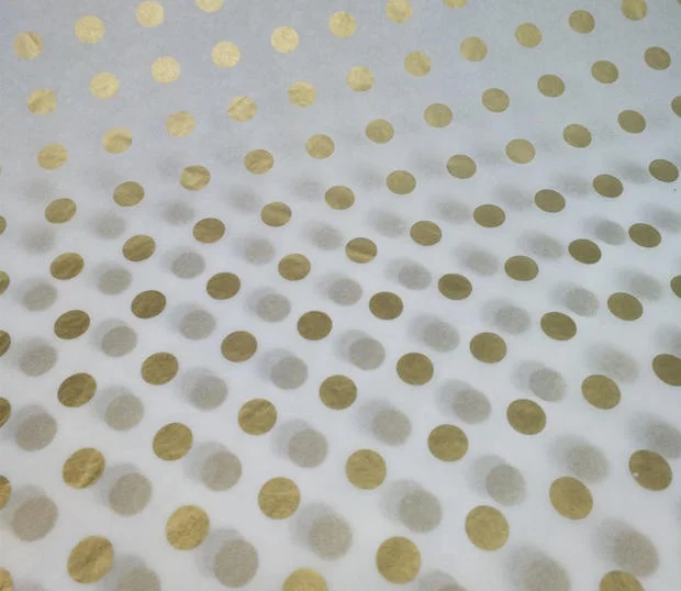 gold foil logo brand logo printing wrapping tissue paper for packaging