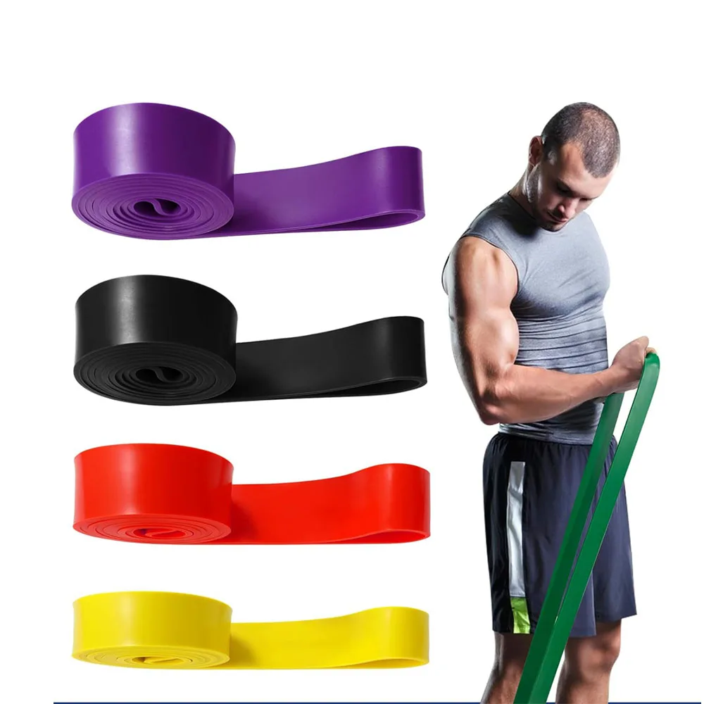 Training Workout Weightlifting Heavy Duty Long Power Band Gym Exercise Stretch Latex Resistance Band Fitness Pull up Assist Band