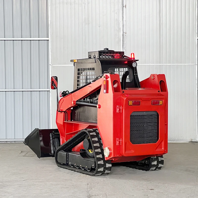 Construction machinery 1000kg skid steer loader with track mini dumper walk behind crawler mini skid steer loader