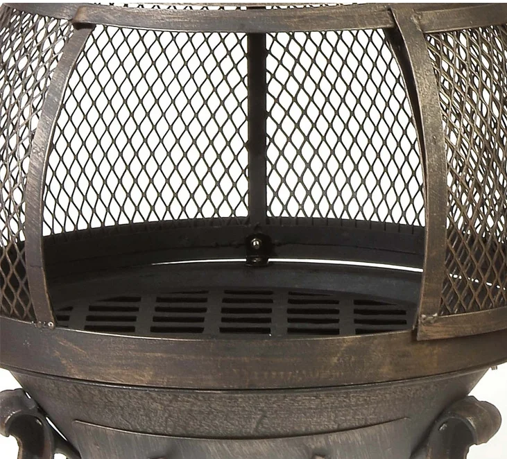 fire pit grill outdoor Furniture garden fire pit metal fireplace with grill plate