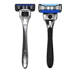 Safety Shaving Razor Men High Quality Metal Handle Shaving Razor Body Razor with 5 Layers Blades