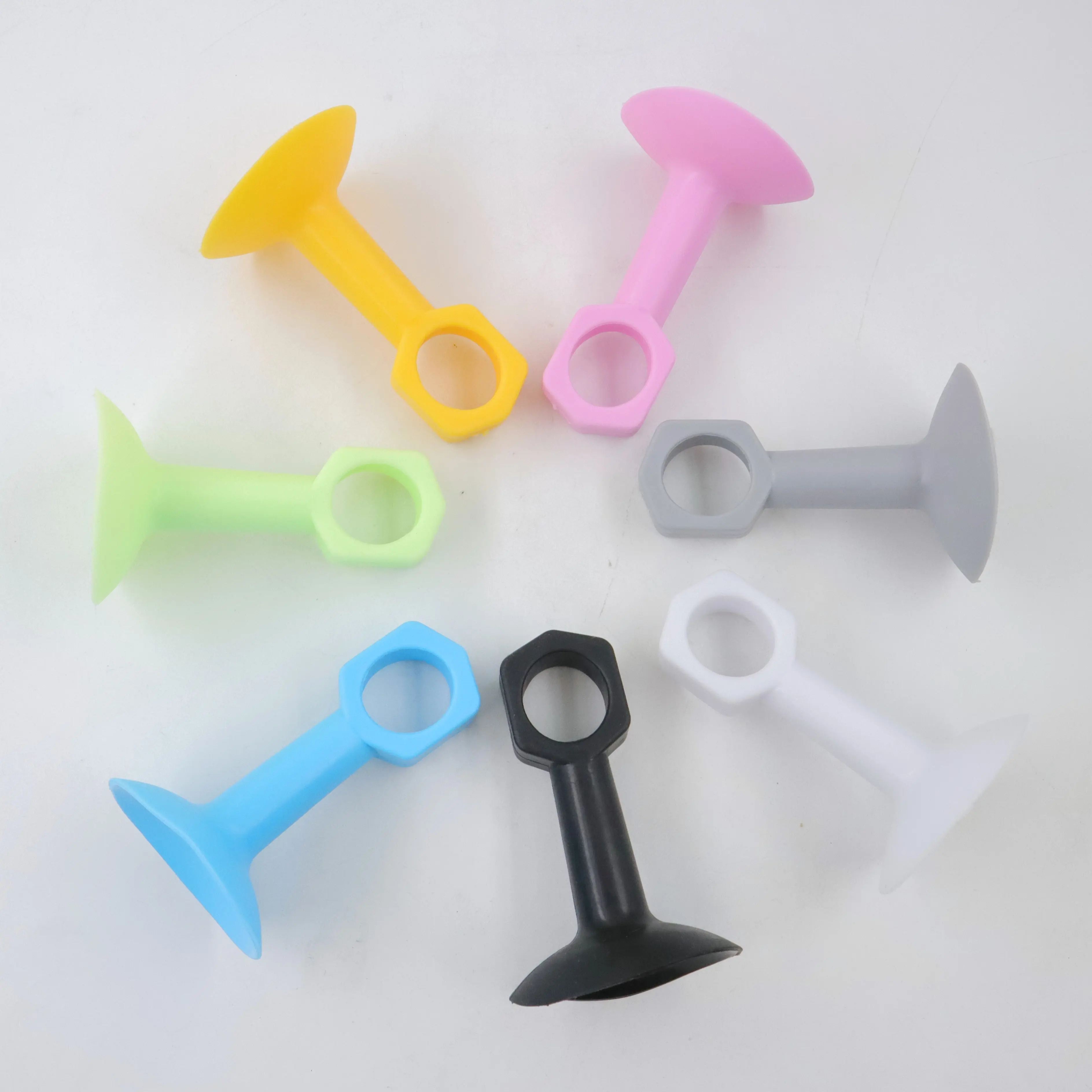 Silicone Door Stopper Free Punching Stoppers Rubber Door Touch Toilet Door Handle Anti-Collision Pad