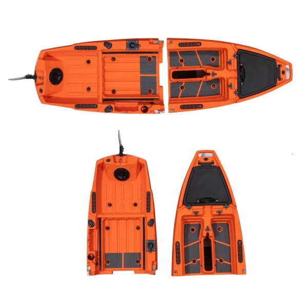LSF Modular  Single 1 Person Plastic Pedal Drive Fishing Kayak  Boat  2 or 3 Sections   piece  Detachable electric accessory
