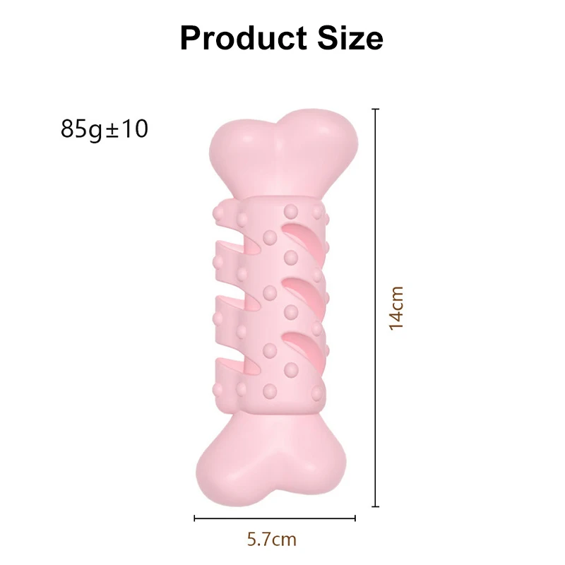 New Arrival Durable Food Grade Nylon Rotatable Bone Design Indestructable TPR Dog Toy Toys Rubber Bone Dog Chew Toys