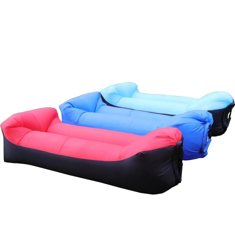 New Outdoor Air Sofa Fast Inflatable Laybag Lounger Beach Air Bed Folding Sleeping Bag Lazy Sofa