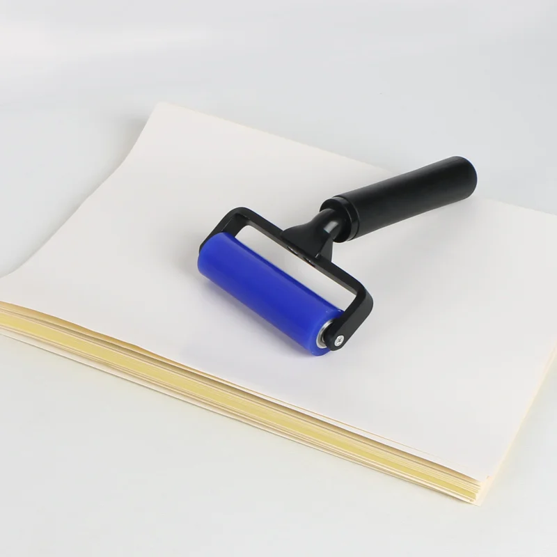 Plastic Handle Blue Manual Cleanroom Reusable Adhesive Brush Lint Remover Silicone Tacky Roller