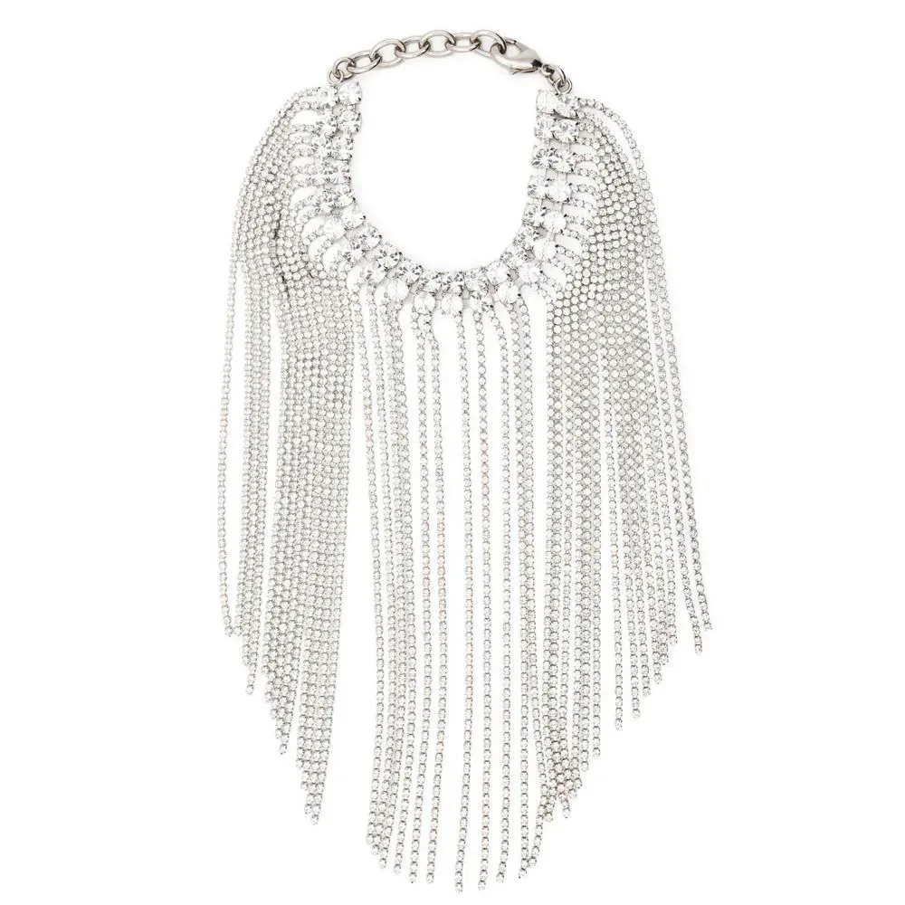 Silver Rhinestones Arm Band Women Gold Diamond Tassels Upper Arm Bracelet