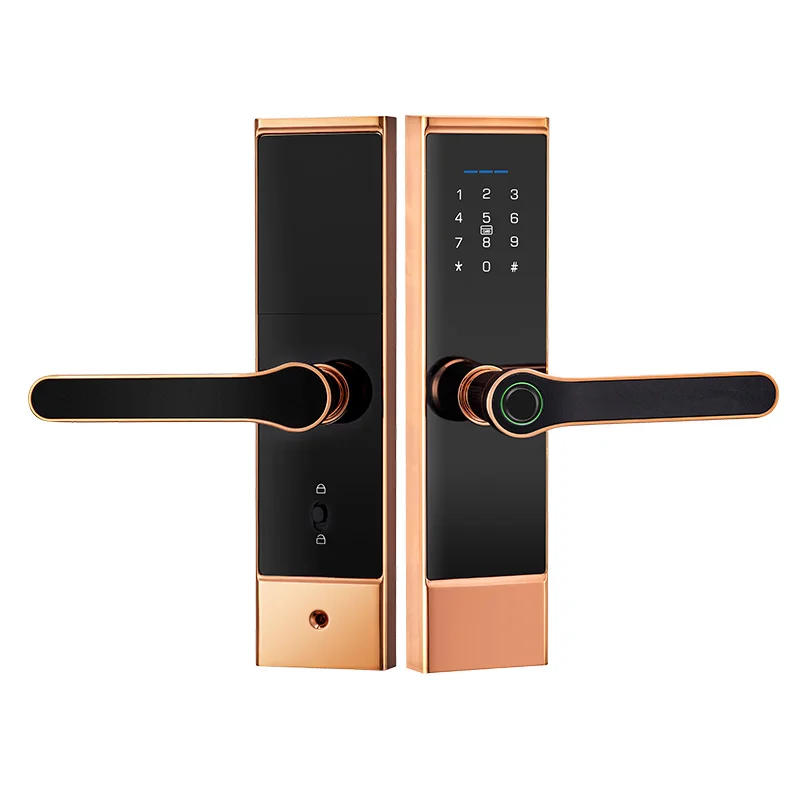 Wireless Wifi APP Remote Controlled Digital  Hotel Tuya Smart Fingerprint Anti Theft Home Electronics Smart Security Door Lock