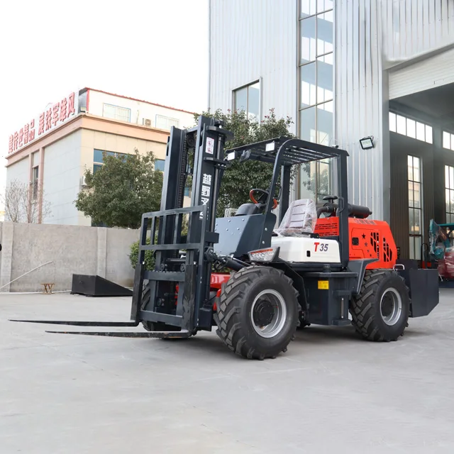 Top quality 3.5 ton rough terrain off-road Forklift with good view and steady structure for sales