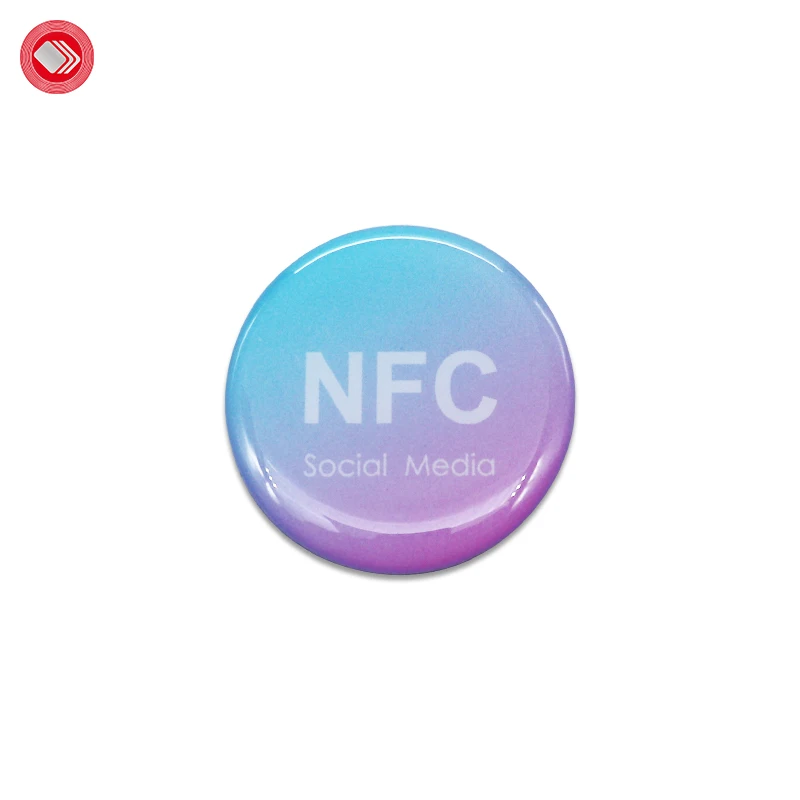 RFID Epoxy NFC Sticker Custom Package Logo Pattern Access Control Card 13.56mhz 213 Chip Social Media NFC Tag