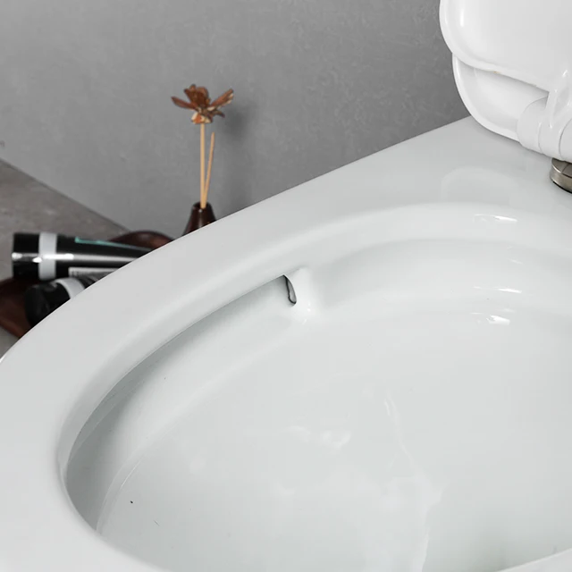 Fashionable Badkamer PP Cover Sitting Pan Closestool One Piece Bathroom Ceramic Toilets