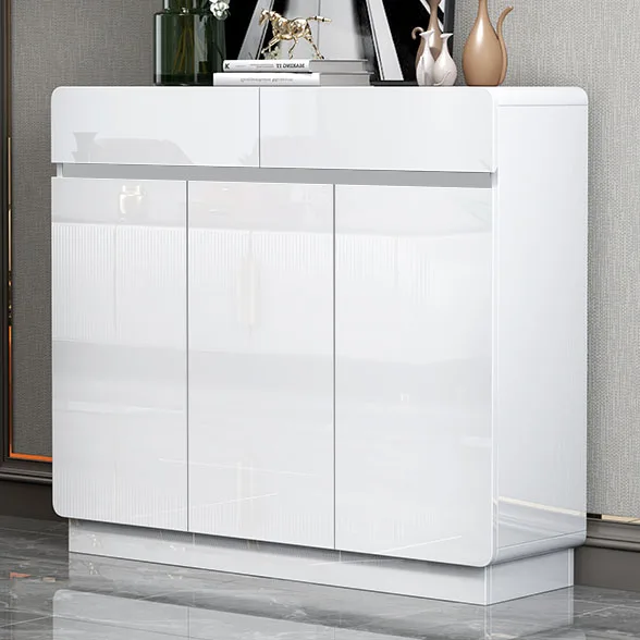 Modern wooden shoe cabinet white for entrance shoe rack cabinet minimalist home furniture