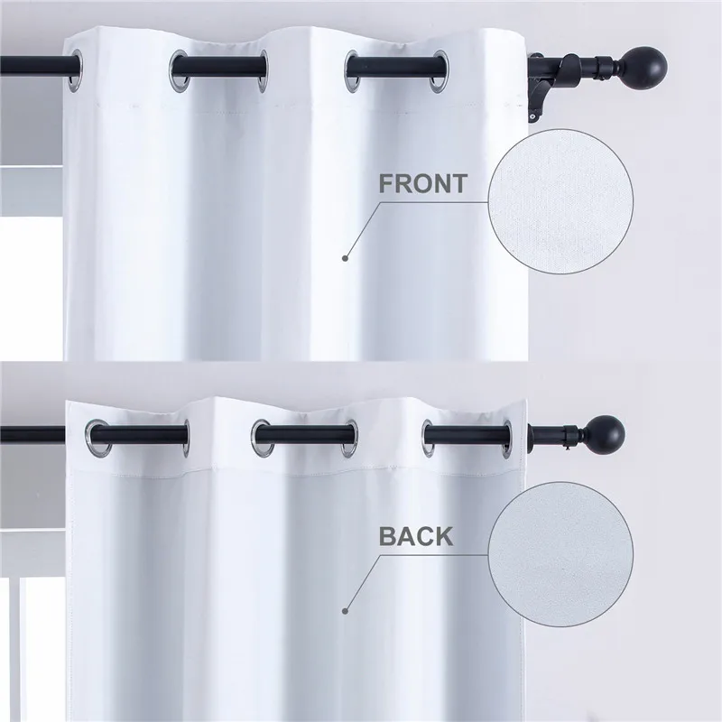 Modern simple curtain 100% white blackout curtains for living room curtain ready to ship