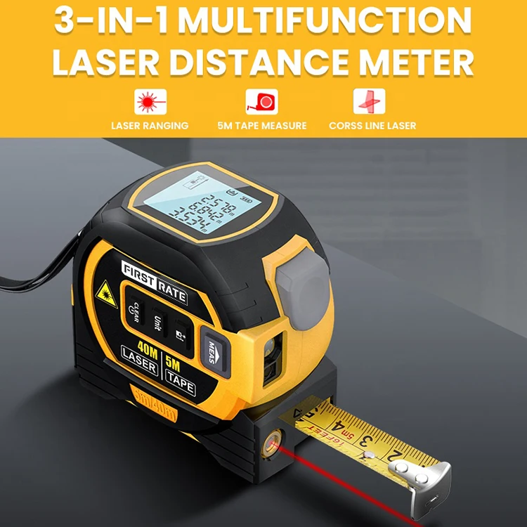 China manufacturer wholesale 3 in 1 Multifunction laser tape measure digital tape measure