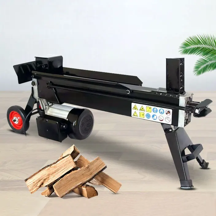 Horizontal type electric wood splitting machine hydraulic wood splitting machine fully automatic firewood splitting machine