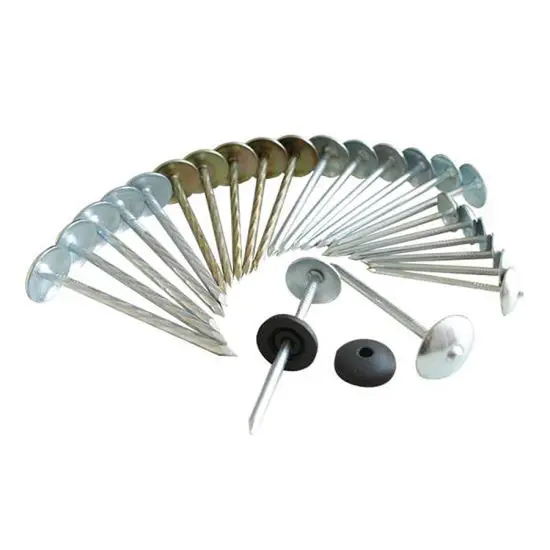 Gal. Roofing Nails Umbrella Head Twisted Shank steel common nails used for roofing