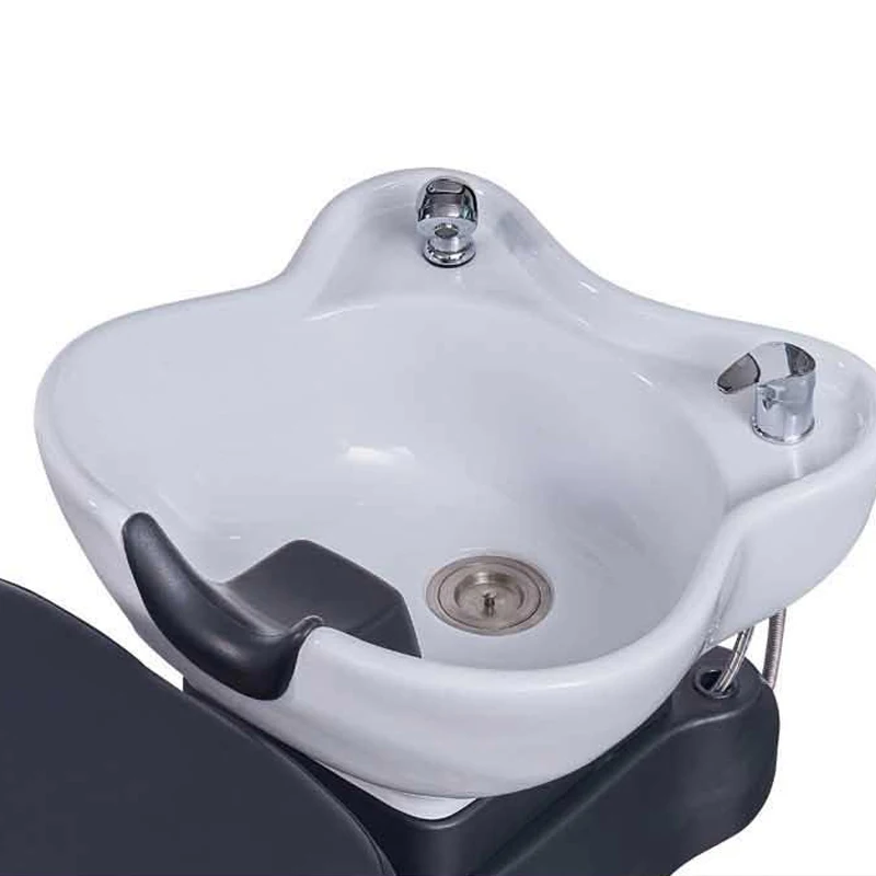 electric scalp therapy hair washing  full recline massage rotate 2 motors beauty salon shampoo bowl chair bed for barber shop