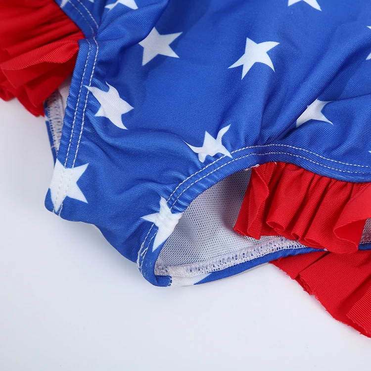 Индивидуальные профессиональные детские костюмы для малышей 4th of July baby купальники с принтом цельный Комплект девочек по заводской цене