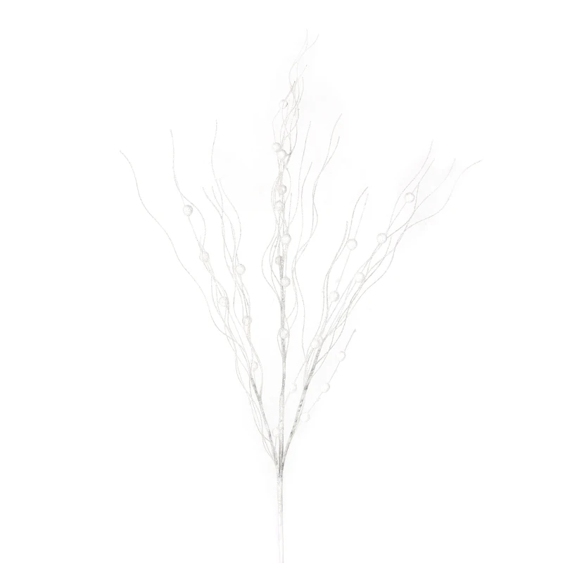 H21987 Outdoor Christmas Decorations Centerpieces Natural White Birch Stem Twig Spray Branches