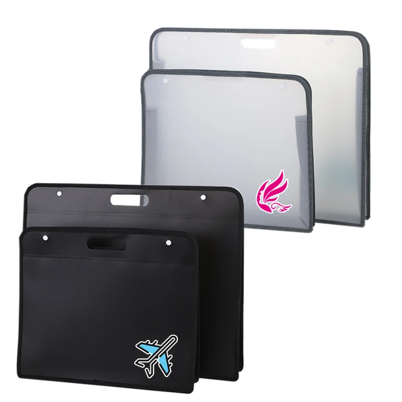 PP Customize Large Capacity Expandable File Folders Clear Document Picture Folder Hand Bag