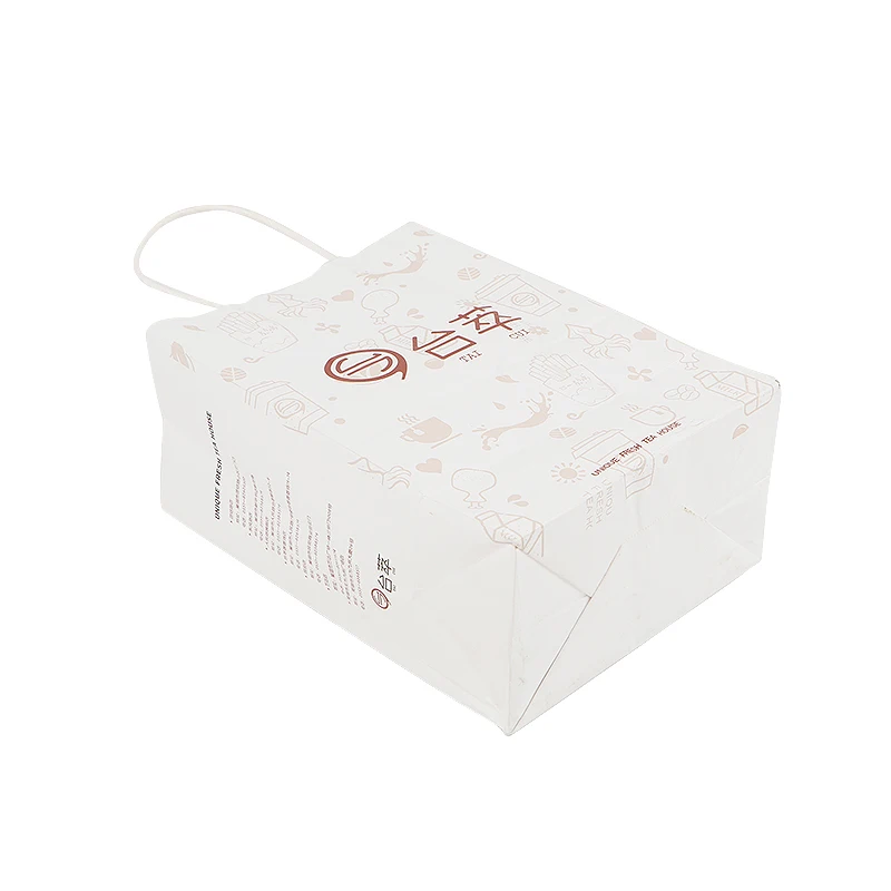 Custom fashion your own logo print bags paper wholesale kraft paper bag