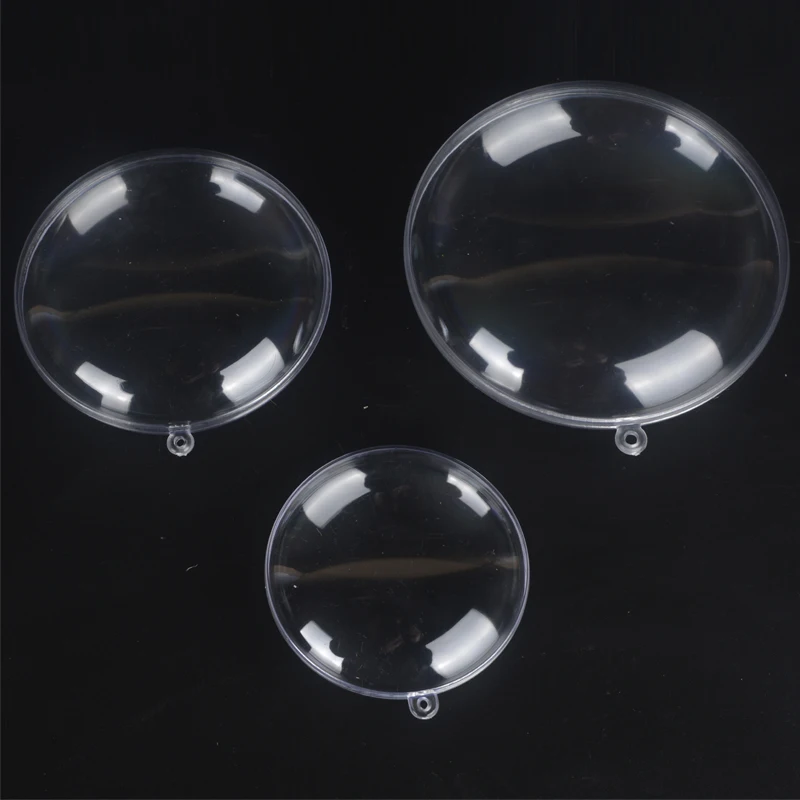 Wholesale Transparent Clear Half Ball Lens Flat Ball Ornaments Empty Clear Christmas Party Decoration Supplies