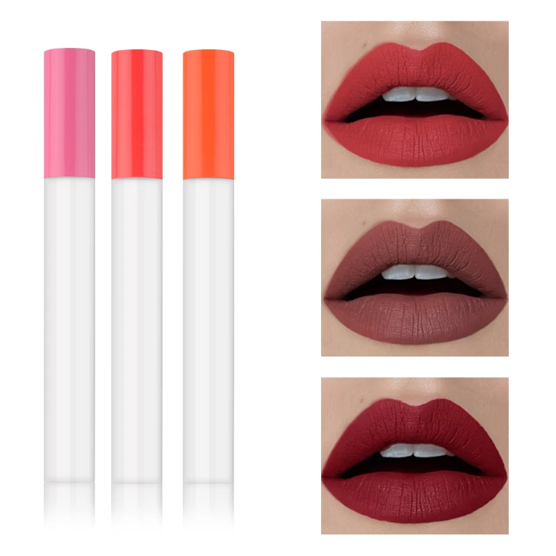 Matte Liquid Lipstick 6pcs Set Multi Colors Lip Gloss Non-Stick Gift Box Girls Women Make Up Gift Set Long Lasting Lip Sticks