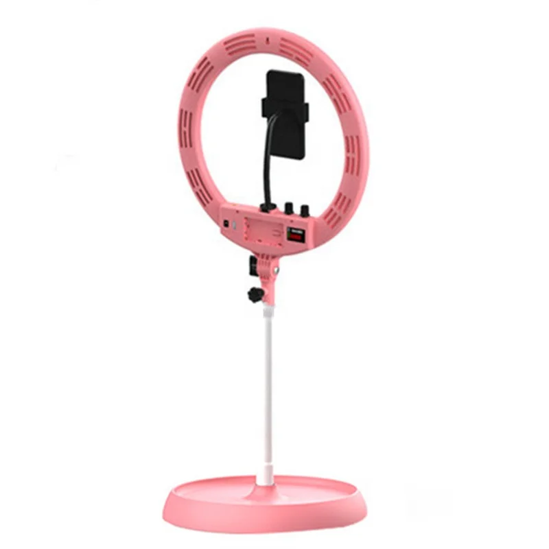 LED ring Table lamp, waterproof, 10-inch tripod, phone holder, variable color, rgb, for selfies/self-portraits, live streaming