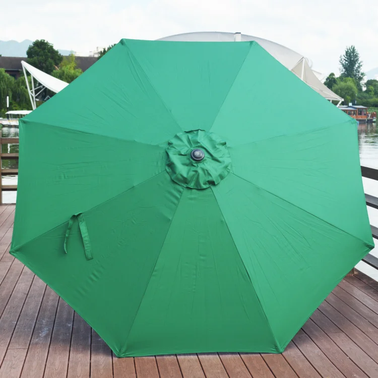 wholesale cheap double canopy restaurant umbrella parasol with stand base