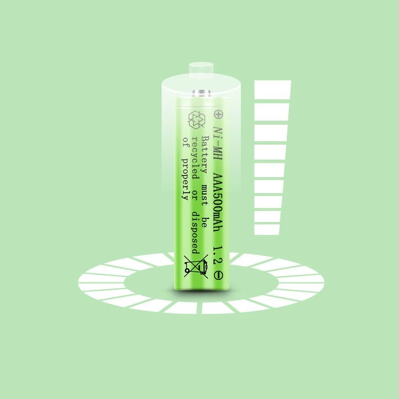 Customized Ni-MH  Rechargeable Battery 500 mah No. 7 Remote Control Ni-MH Battery For Sale