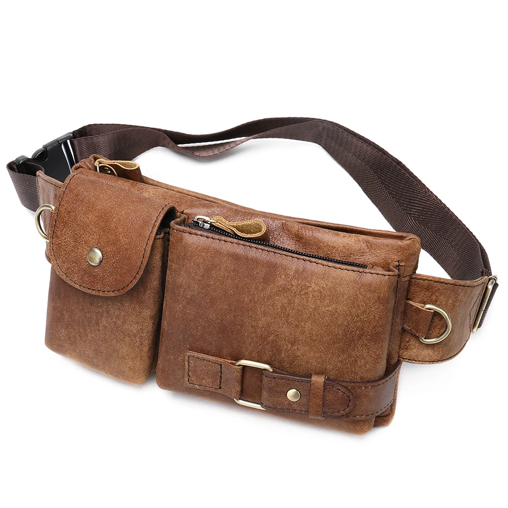 Fashion wallet fannypack shoulder bag,fashion mens leather crossbody bags for mens
