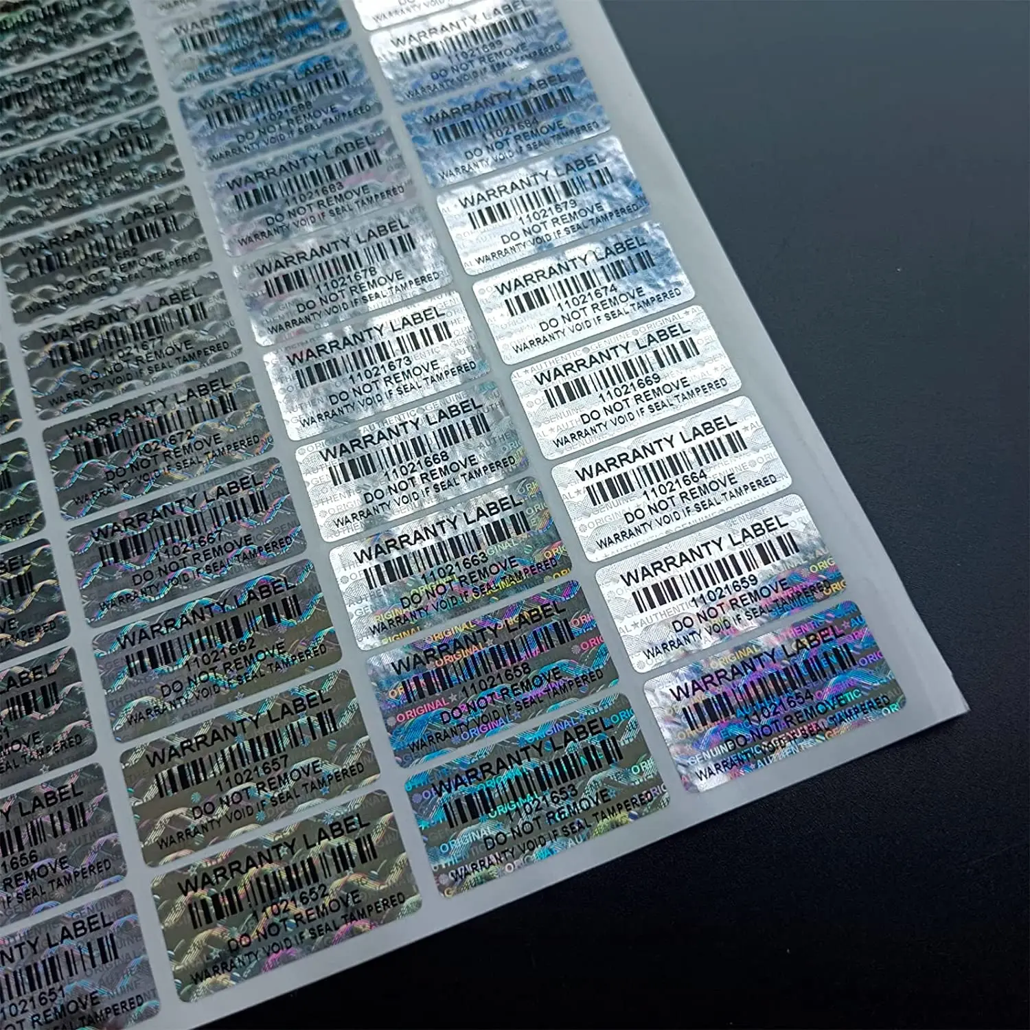 Costom Printed Security Random Barcode Label Stickers Serialize Sequential Qr Code Sticker