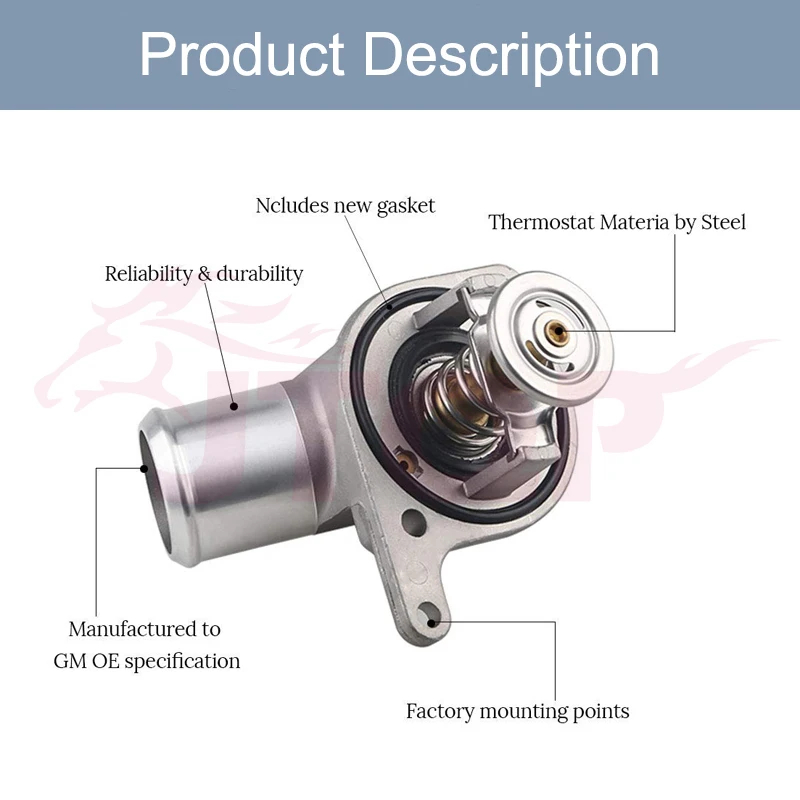 JTQP Auto Cooling System Engine Coolant Thermostat Housing For Nissan BMW Ford Toyota VW Chevrolet Isuzu  Peugeot Mazda  Hyundai