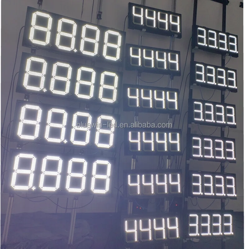 Светодиодный экран wifi 7-сегментный дисплей 8 888 светодиодный знак цены на газ производители