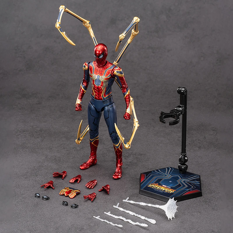 zd toys original genuine Spider Man Marvel Avengers 3 Iron Spider-Man 2.0 1/10 action figures movable joints 18cm 7 in