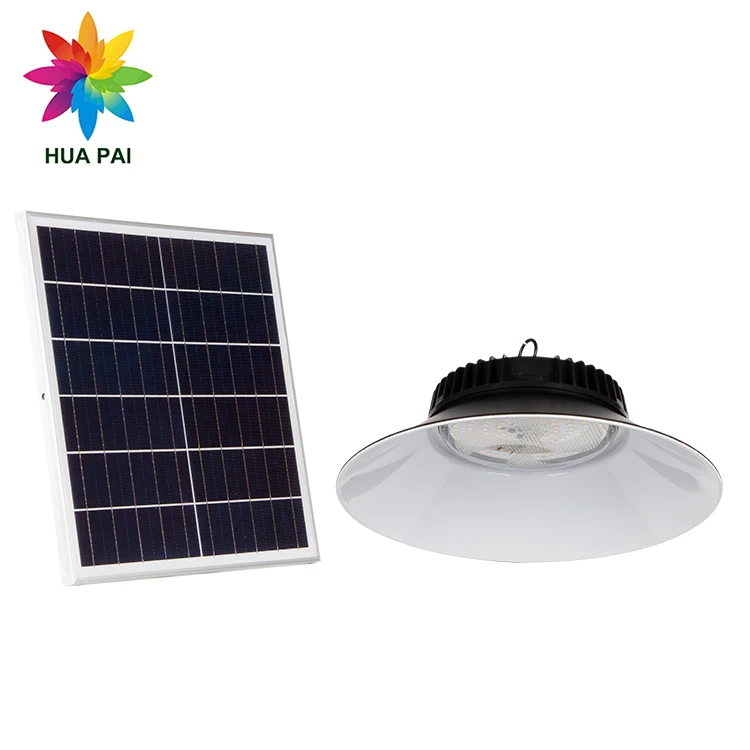 HUAPAI новый дизайн модем Ufo Bay свет водонепроницаемый IP65 уличный кафе 100 200 Вт солнечные светильники High Bay LED