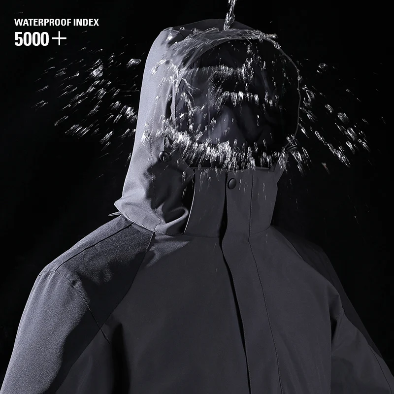 2022 winter 3 in 1 with removable sleeves fleece lining down jacket