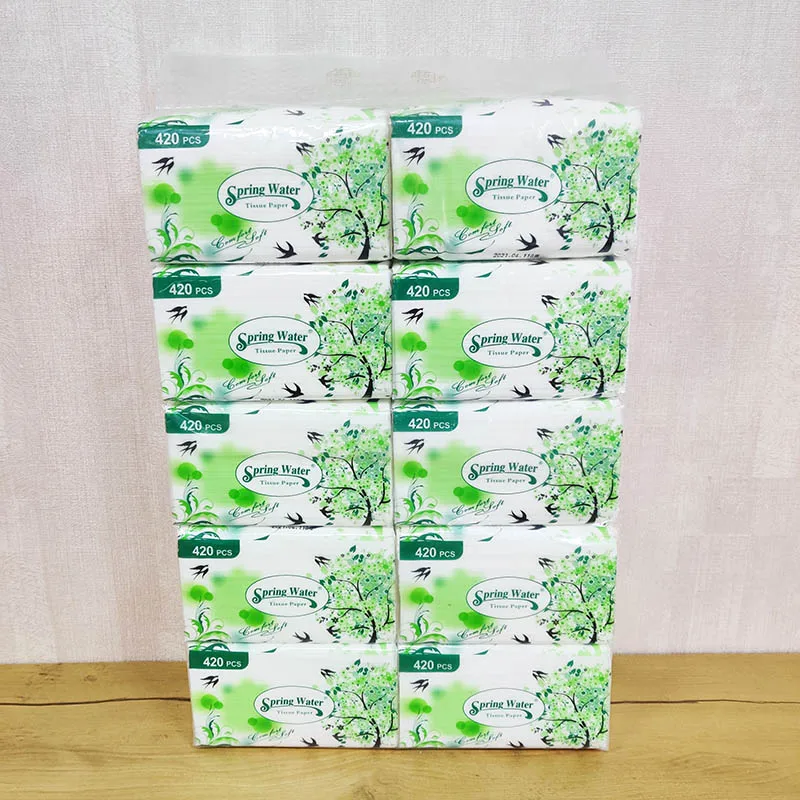 Factory direct wholesale 100% virgin wood pulp facial tissue 2ply 3ply soft pack  facial tissue paper