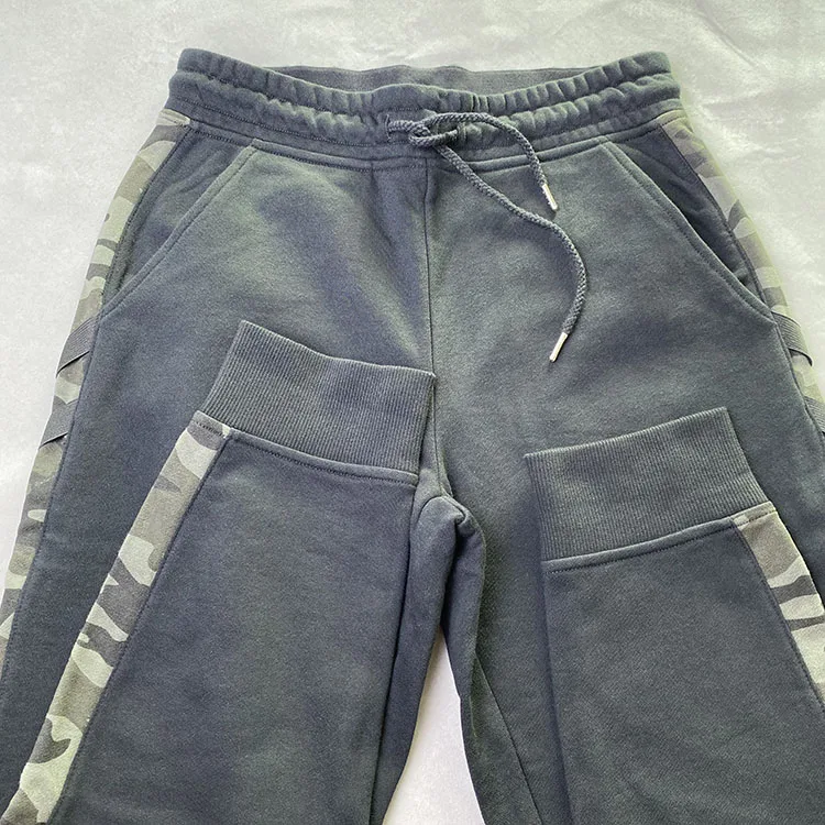 
Sports Women Running Fitness Tracksuit Black Splicing Jogger Pants Sportswear With Back Patch Pocket 