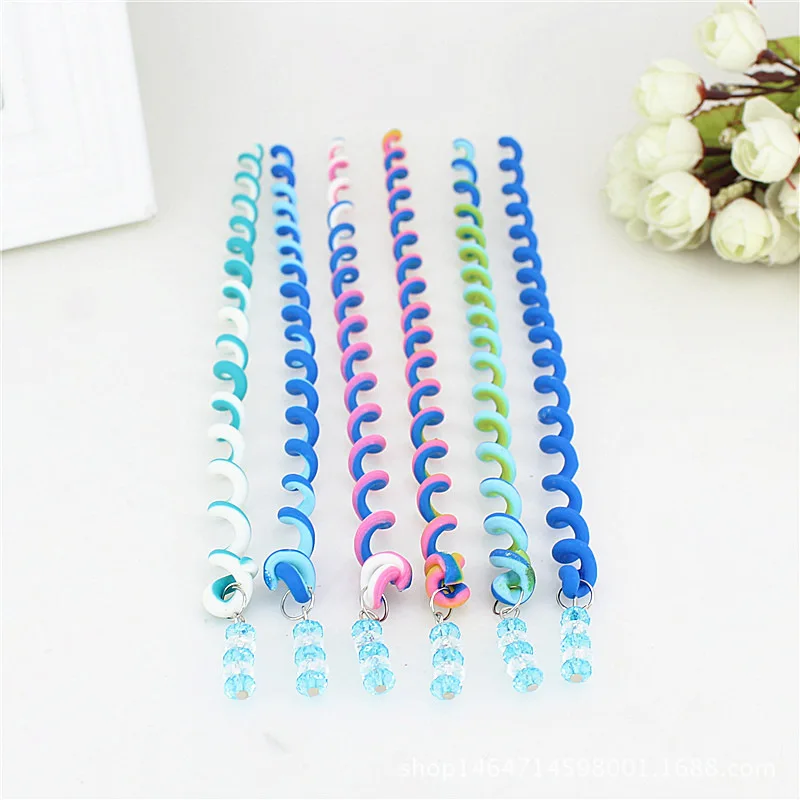 New Arrived Kids Hair Tie Soft Ceramic Hair Accessories Roll Curly Rope Cute Child Headwear Telephone Cord Elastic Hair Tie