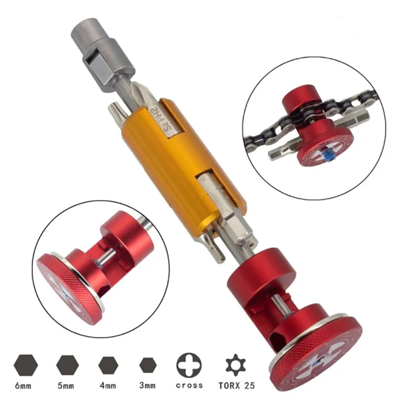 Aluminum Bike Bicycle  Repair Tool Set Multi Portable Kit Upgraded version Hexagon Screwdriver T25 Wrench Set