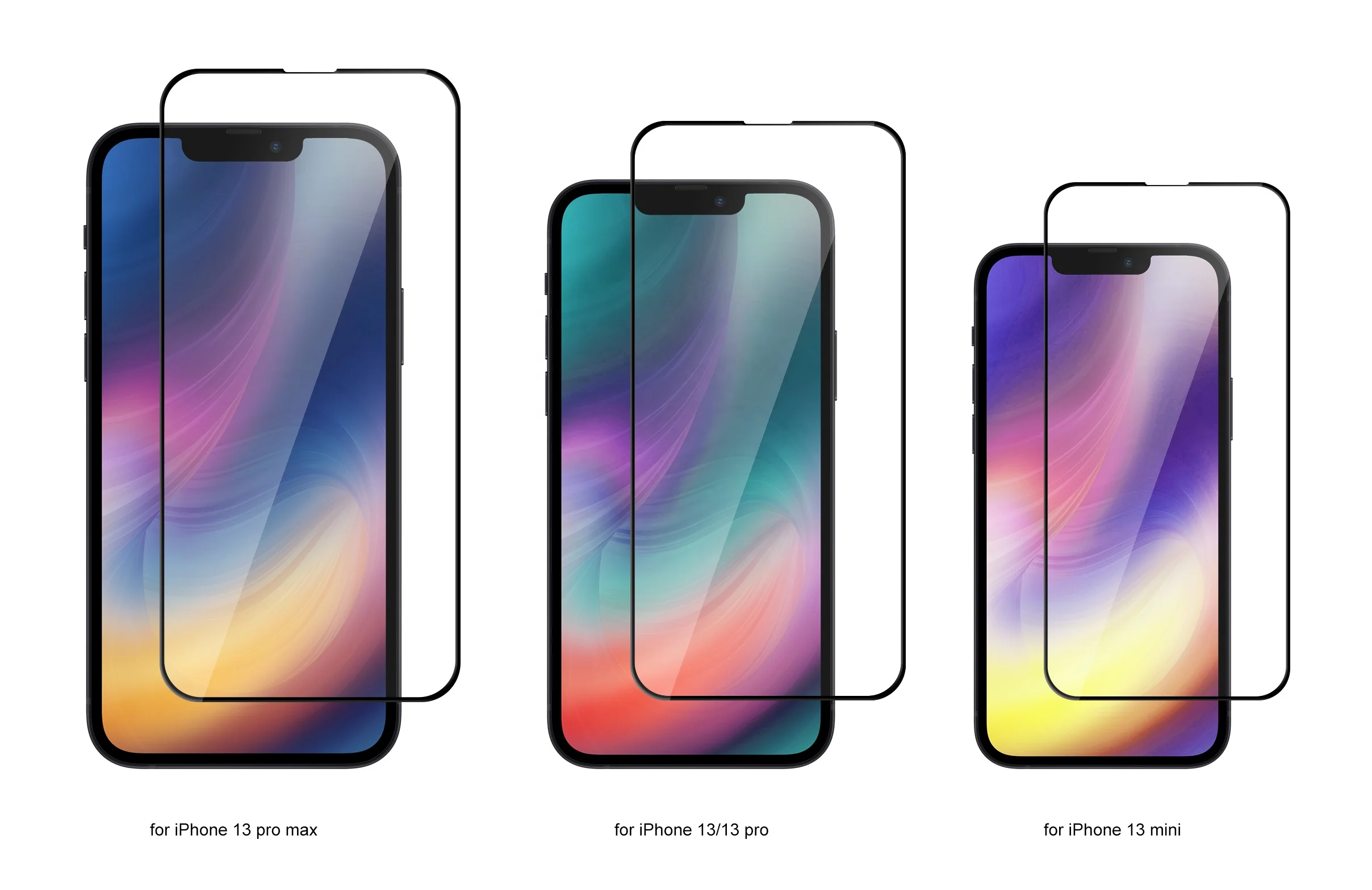 Защита экрана Прямая поставка прозрачное 9H против царапин 0,33 мм защитное закаленное стекло для мобильного телефона Iphone 13