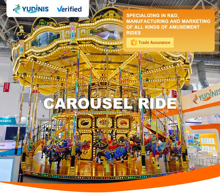 Kids and adult game funfair theme amusement park equipment carousel horse carousel rides for sale