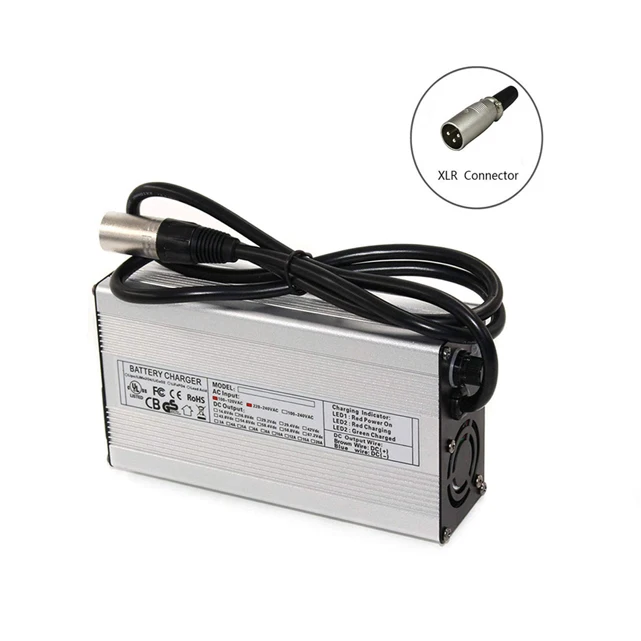110V to 240V Input 24V 5A Battery Charger Power Supply for EA1065, S150, 1107 614HD Smart Automatic with XLR Connector